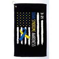 Down Syndrome Awareness Us Flag Trisomy 21 Golf Towel
