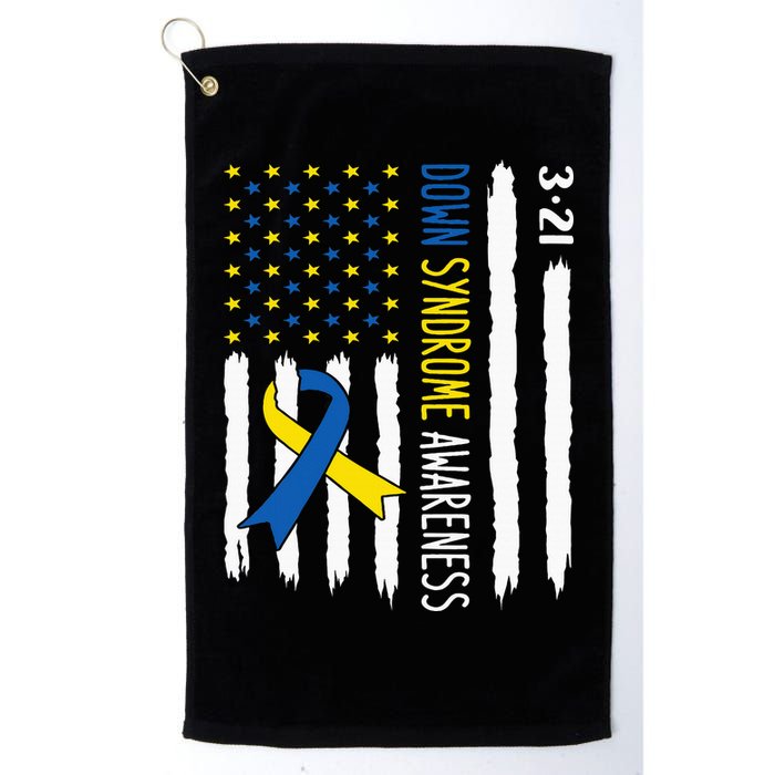 Down Syndrome Awareness Us Flag Trisomy 21 Golf Towel