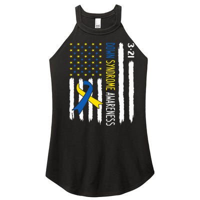 Down Syndrome Awareness Us Flag Trisomy 21 Women’s Perfect Tri Rocker Tank