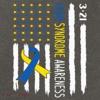 Down Syndrome Awareness Us Flag Trisomy 21 Cotton Canvas Backpack