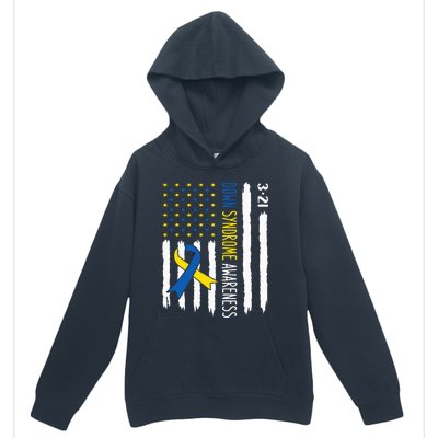 Down Syndrome Awareness Us Flag Trisomy 21 Urban Pullover Hoodie