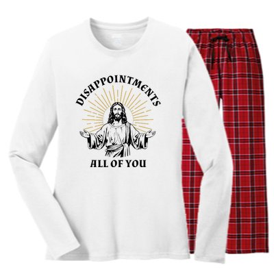 Disappointments Sarcastic All Of You Christian Jesus Women's Long Sleeve Flannel Pajama Set 