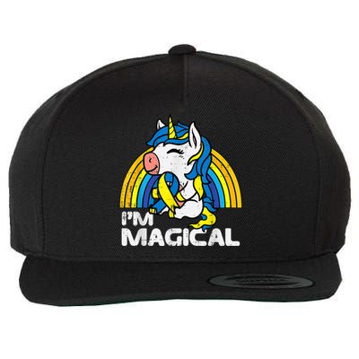 Down Syndrome Awareness  Unicorn Magical Toddler Girls kid Wool Snapback Cap