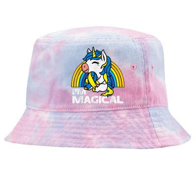 Down Syndrome Awareness  Unicorn Magical Toddler Girls kid Tie-Dyed Bucket Hat