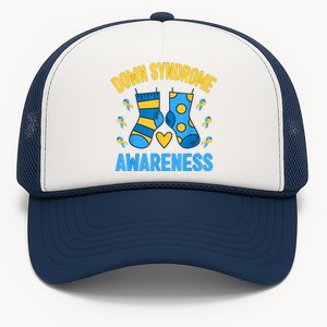 Down Syndrome Awareness Socks T21 Blue Yellow Ribbon Trucker Hat