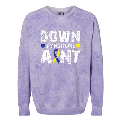 Down Syndrome Aunt Family Matching For Down Syndrome Awareness Gift Colorblast Crewneck Sweatshirt