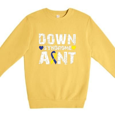 Down Syndrome Aunt Family Matching For Down Syndrome Awareness Gift Premium Crewneck Sweatshirt