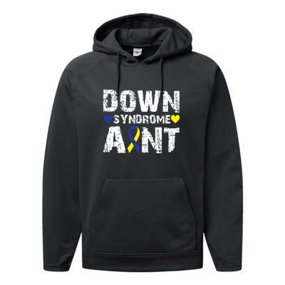 Down Syndrome Aunt Family Matching For Down Syndrome Awareness Gift Performance Fleece Hoodie