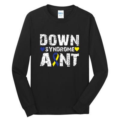 Down Syndrome Aunt Family Matching For Down Syndrome Awareness Gift Tall Long Sleeve T-Shirt