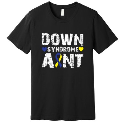 Down Syndrome Aunt Family Matching For Down Syndrome Awareness Gift Premium T-Shirt