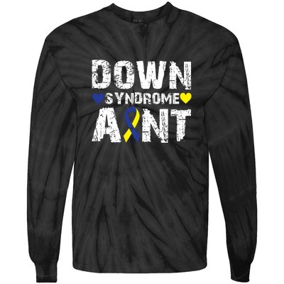 Down Syndrome Aunt Family Matching For Down Syndrome Awareness Gift Tie-Dye Long Sleeve Shirt