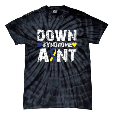 Down Syndrome Aunt Family Matching For Down Syndrome Awareness Gift Tie-Dye T-Shirt