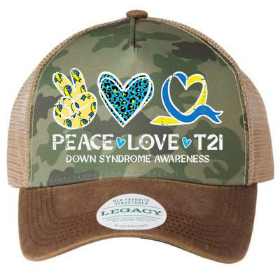 Down Syndrome Awareness Peace Love T21 WDSD Legacy Tie Dye Trucker Hat