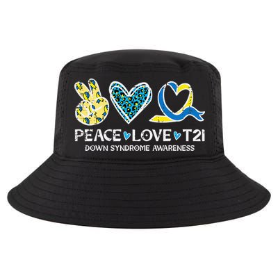 Down Syndrome Awareness Peace Love T21 WDSD Cool Comfort Performance Bucket Hat