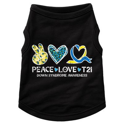 Down Syndrome Awareness Peace Love T21 WDSD Doggie Tank