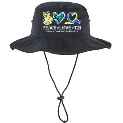 Down Syndrome Awareness Peace Love T21 WDSD Bucket Hat