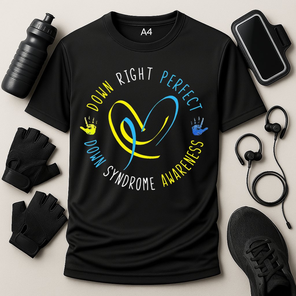 Down Syndrome Awareness Day 21 March Down Right Perfect Cooling Performance Crew T-Shirt
