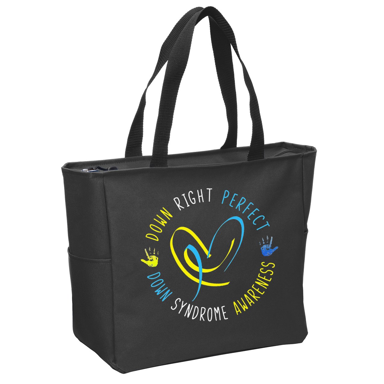 Down Syndrome Awareness Day 21 March Down Right Perfect Zip Tote Bag