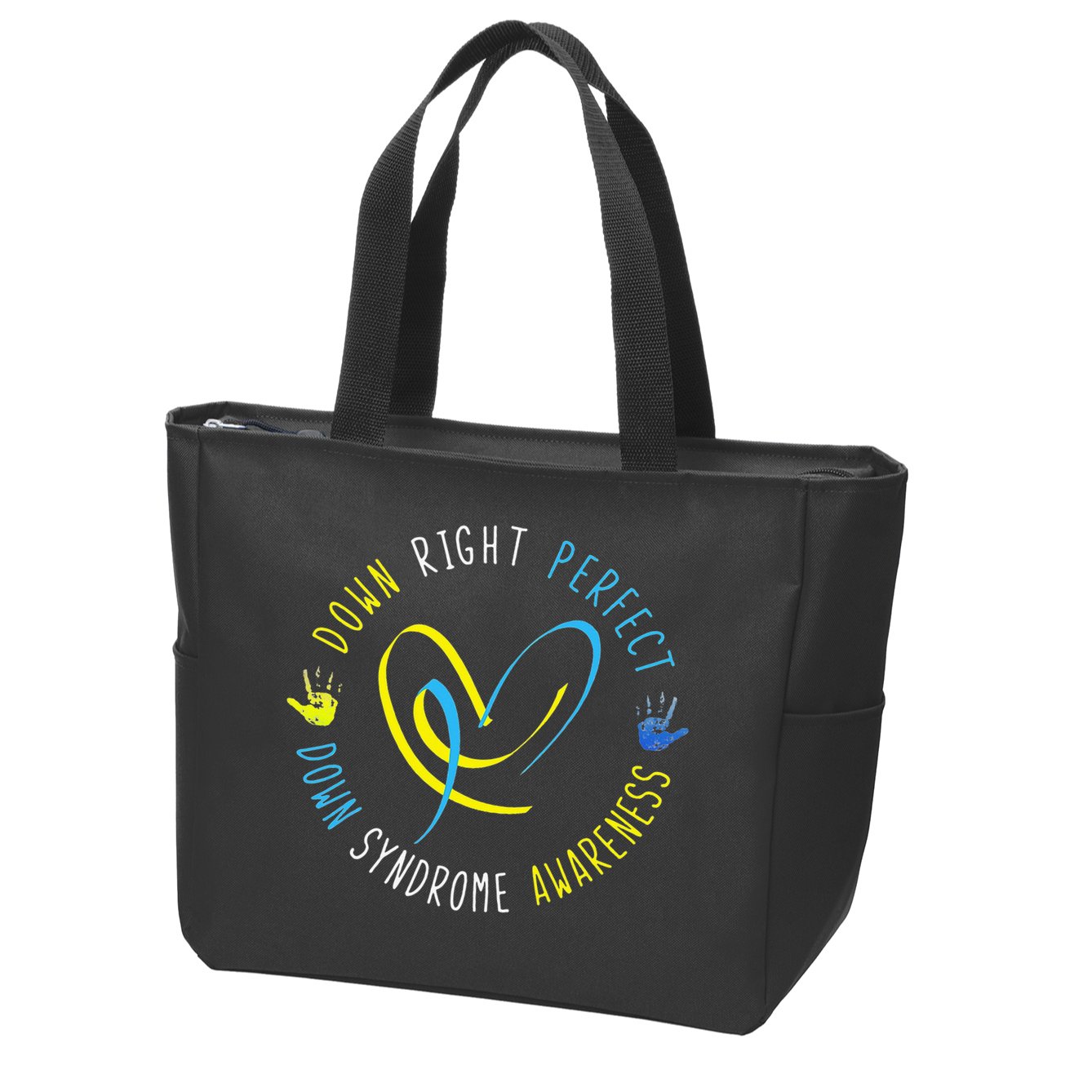 Down Syndrome Awareness Day 21 March Down Right Perfect Zip Tote Bag