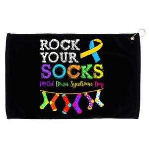 Down Syndrome Awareness Rock Your Socks Grommeted Golf Towel