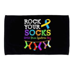 Down Syndrome Awareness Rock Your Socks Microfiber Hand Towel