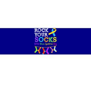 Down Syndrome Awareness Rock Your Socks Bumper Sticker