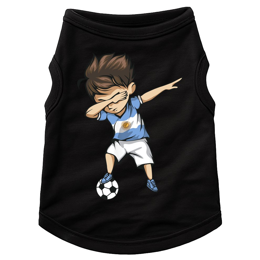 Dabbing Soccer Argentina Jersey Argentinian Football Doggie Tank