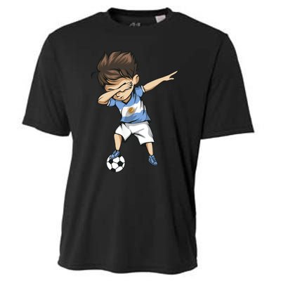 Dabbing Soccer Argentina Jersey Argentinian Football Cooling Performance Crew T-Shirt