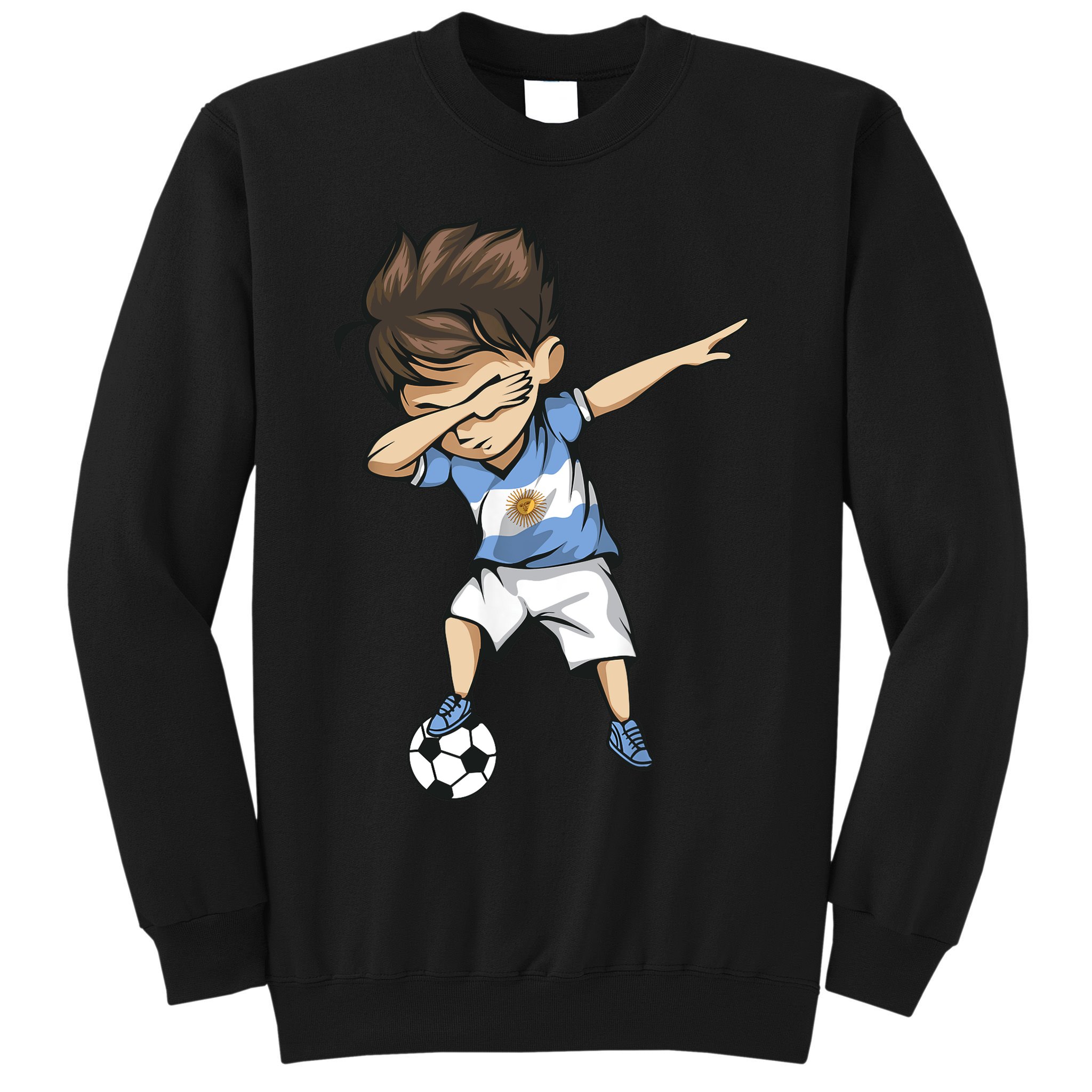 Dabbing Soccer Argentina Jersey Argentinian Football Sweatshirt