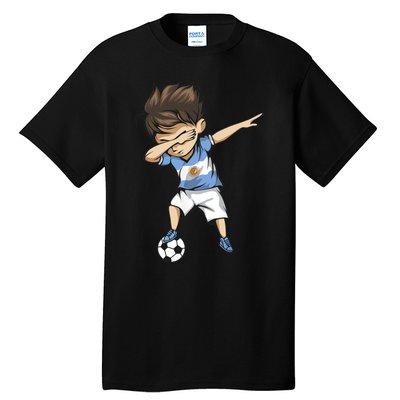 Dabbing Soccer Argentina Jersey Argentinian Football Tall T-Shirt