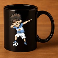 Dabbing Soccer Argentina Jersey Argentinian Football 11oz C Handle Ceramic Mug