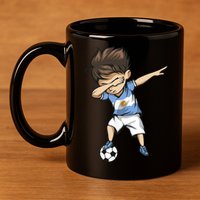 Dabbing Soccer Argentina Jersey Argentinian Football 11oz C Handle Ceramic Mug