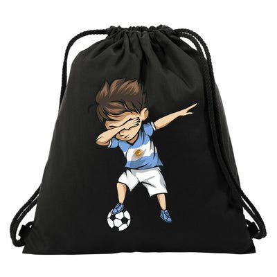 Dabbing Soccer Argentina Jersey Argentinian Football Drawstring Bag