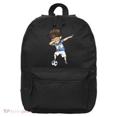 Dabbing Soccer Argentina Jersey Argentinian Football 16 in Basic Backpack