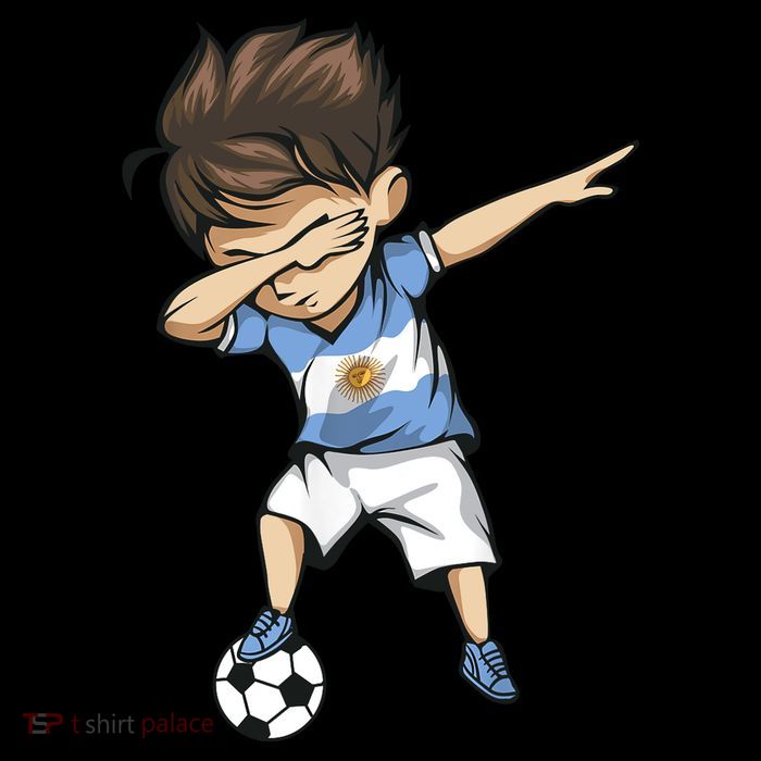 Dabbing Soccer Argentina Jersey Argentinian Football Poster