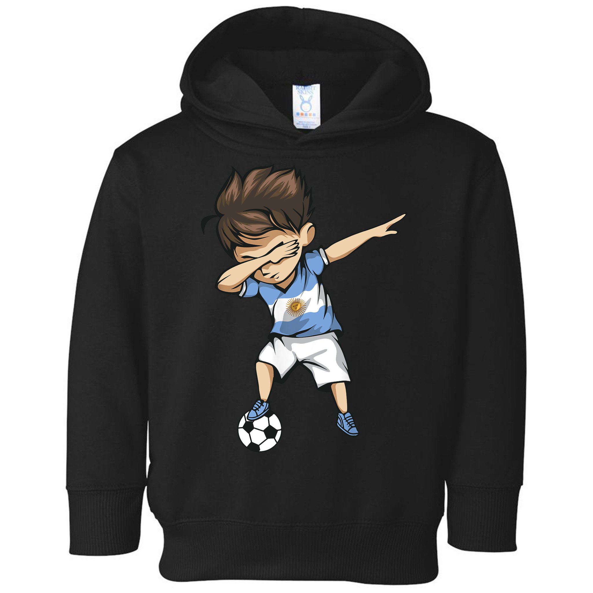 Dabbing Soccer Argentina Jersey Argentinian Football Toddler Hoodie