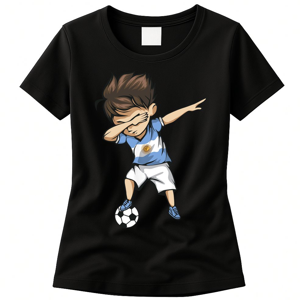Dabbing Soccer Argentina Jersey Argentinian Football Womens T-Shirt