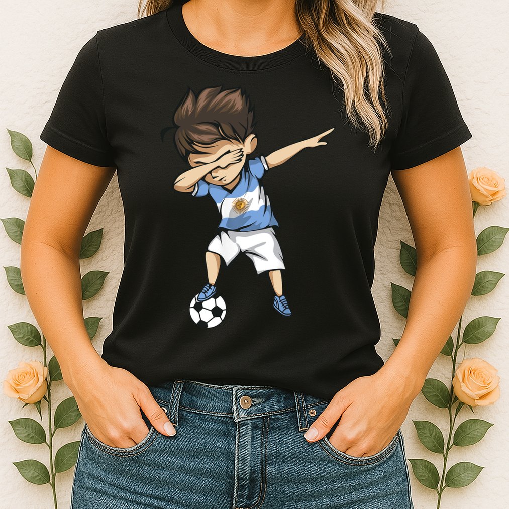 Dabbing Soccer Argentina Jersey Argentinian Football Womens T-Shirt