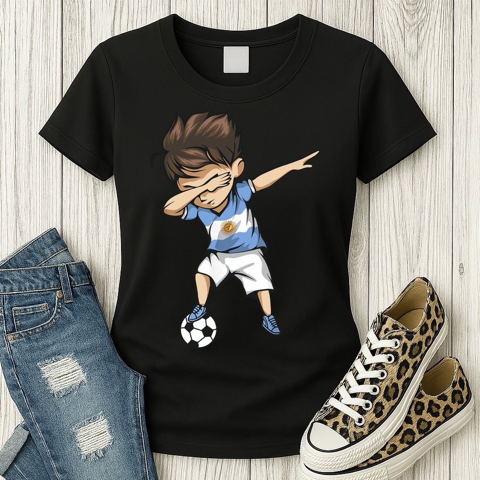 Dabbing Soccer Argentina Jersey Argentinian Football Womens T-Shirt
