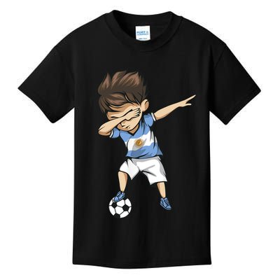 Dabbing Soccer Argentina Jersey Argentinian Football Kids T-Shirt