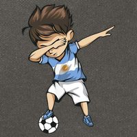 Dabbing Soccer Argentina Jersey Argentinian Football Cotton Canvas Backpack