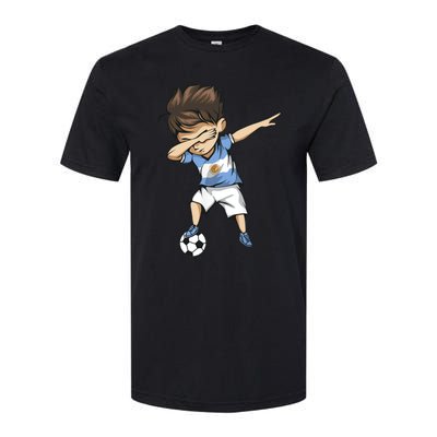 Dabbing Soccer Argentina Jersey Argentinian Football Softstyle® CVC T-Shirt