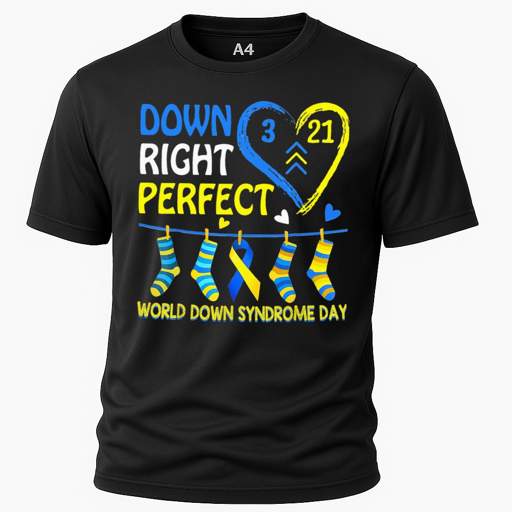 Down Syndrome Awareness Down Right Perfect Cooling Performance Crew T-Shirt