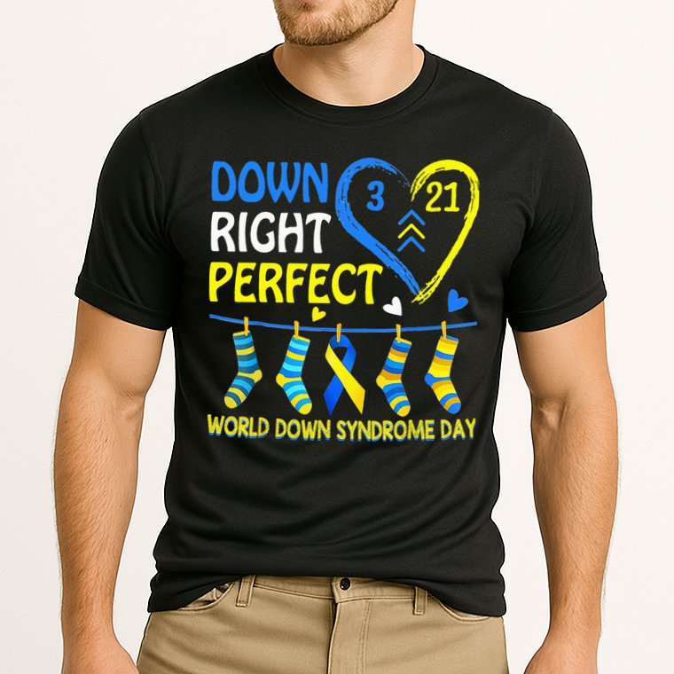 Down Syndrome Awareness Down Right Perfect Cooling Performance Crew T-Shirt