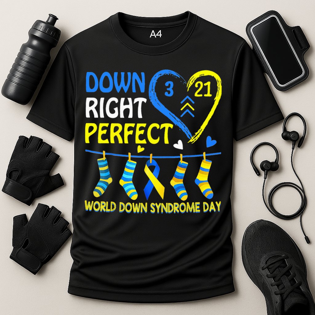 Down Syndrome Awareness Down Right Perfect Cooling Performance Crew T-Shirt