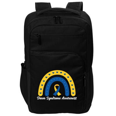 Down Syndrome Awareness Rainbow Ribbon Impact Tech Backpack