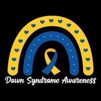 Down Syndrome Awareness Rainbow Ribbon Drawstring Bag