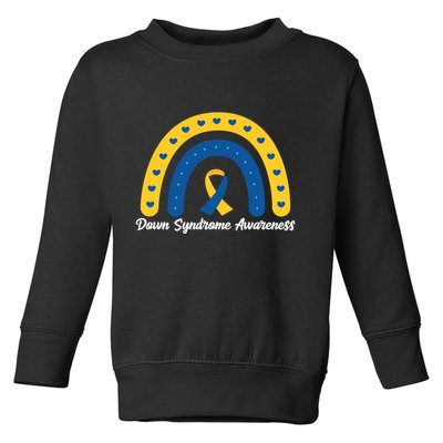 Down Syndrome Awareness Rainbow Ribbon Toddler Sweatshirt