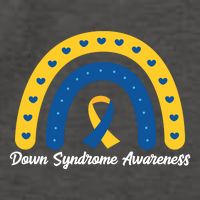 Down Syndrome Awareness Rainbow Ribbon Vector Backpack