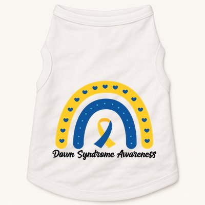 Down Syndrome Awareness Rainbow Ribbon Doggie Tank